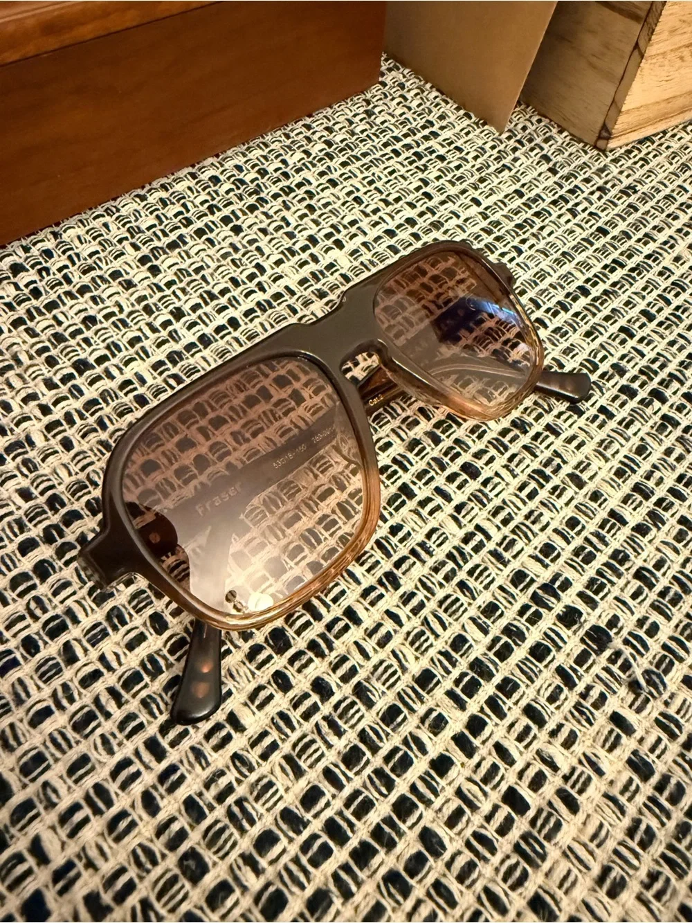 Fraser Aviator Sunglasses from Oscar Deen in Mocha Chocolate Fade Brown